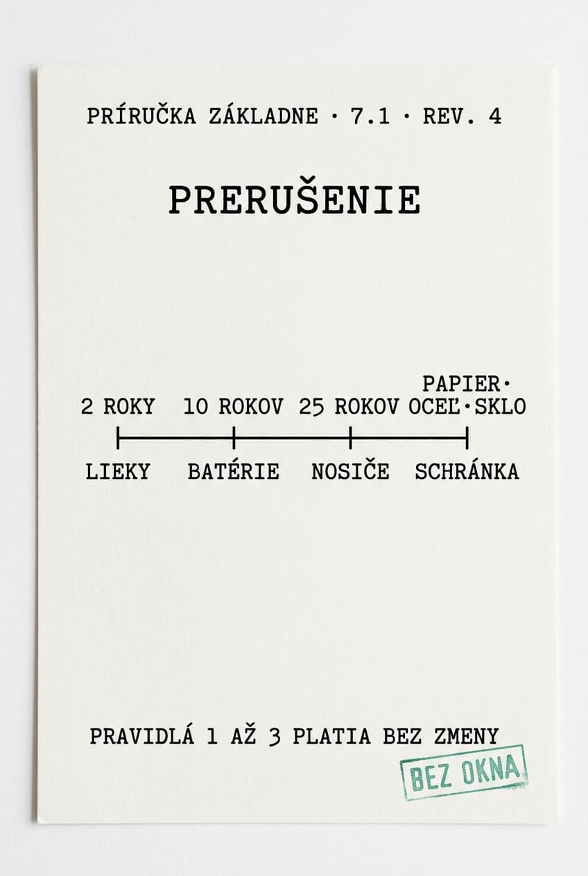 Predpis 7.1 Prerušenie